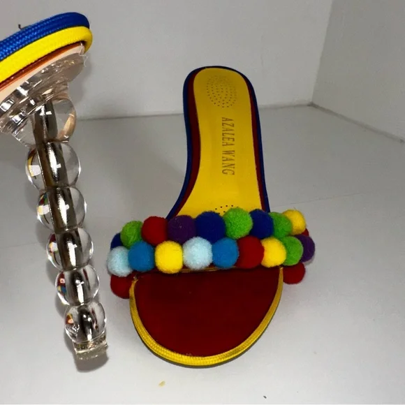 Azalea Wang, 8.5, Colorful Pom-Pom Heels - Picture 6 of 10